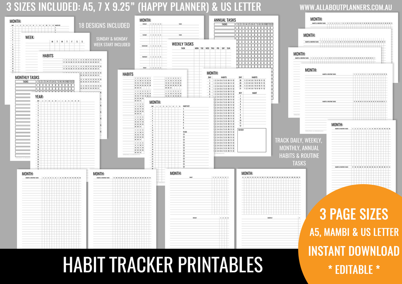 Pattern Tracker Printables - Impartial photo about Weekly Habit Tracker Printable titled Pattern Tracker Printables - Impartial